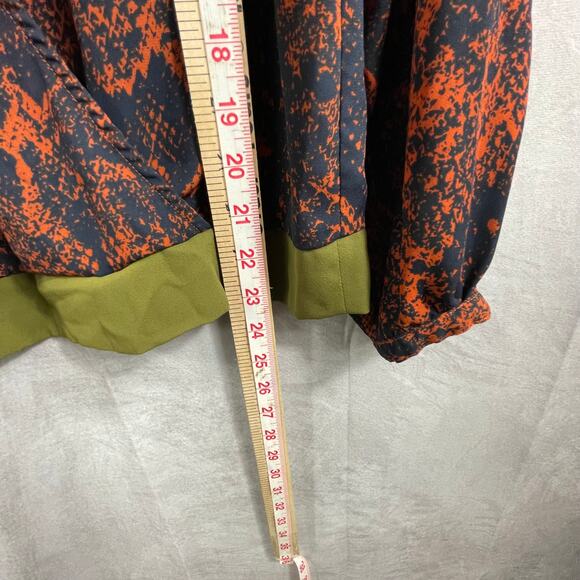 Cabi Blouse SMALL long sleeves faux criss cross relaxed fit tie V-neck work - Picture 6 of 16